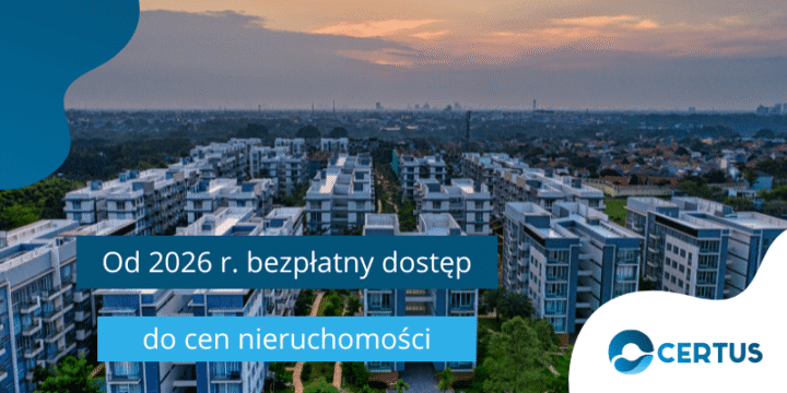 Dane o cenach nieruchomości już bez opłat