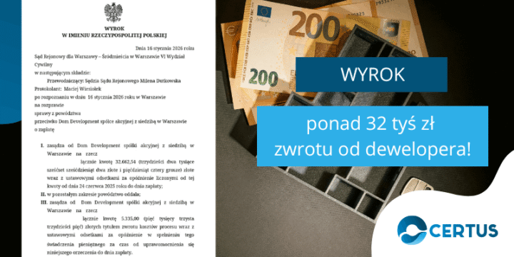 wyrok wygrana z deweloperem Dom Development SA